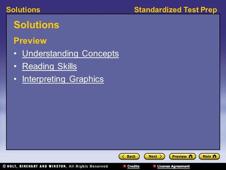 Solutions Preview Understanding Concepts Reading Skills