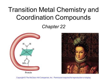 Transition Metal Chemistry and Coordination Compounds