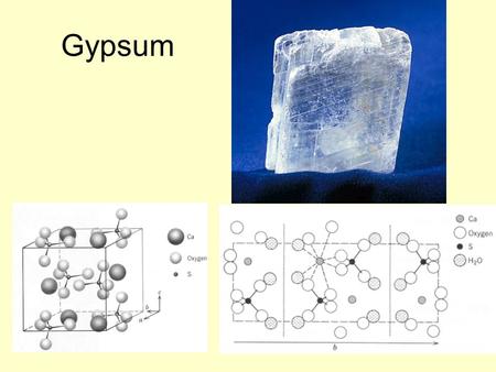 Gypsum. Sulfate Minerals More than 100 different minerals, separated into hydrous (with H 2 O) or anhydrous (without H 2 O) groups Gypsum (CaSO 4 *2H.