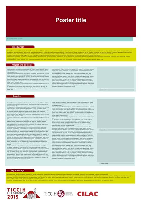 Poster title Object and context Introduction Results Key message Eheniat. Nonsero occullaut int es unt optiame odis as ex et minum videllorum dollene cum.