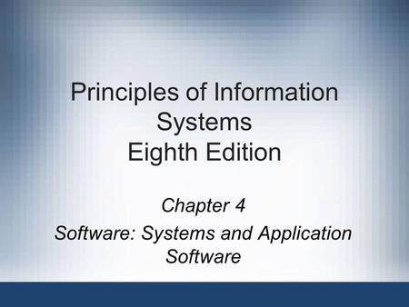 Principles of Information Systems Eighth Edition