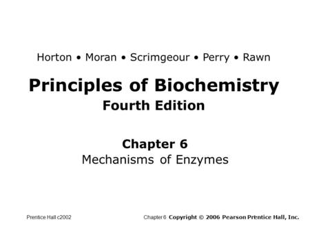 Principles of Biochemistry