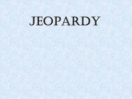 JEOPARDY. Ford/Carter Reagan Bush Sr. Bush Sr. Clinton Bush W. Bush W. 100 200 300 400 500 100 200 300 400 500.