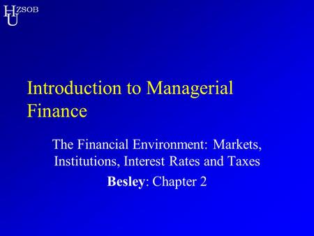 Introduction to Managerial Finance