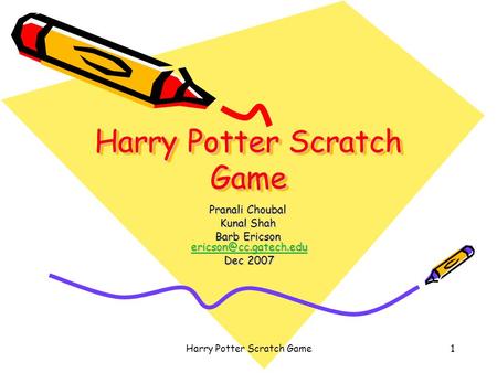 Harry Potter Scratch Game