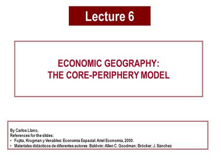 THE CORE-PERIPHERY MODEL