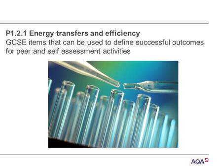 P1.2.1 Energy transfers and efficiency