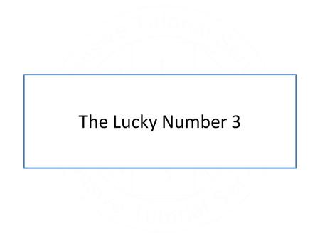 The Lucky Number 3. Question: Suppose a man has 10 pairs of socks, 5 red, 5 blue, but he keeps them loose in his drawer. As he is dressing for dinner.