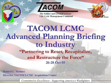 Committed to Excellence – Supporting America’s Warfighters Leadership Teaming Communication Employee Support Strategic Thinking Organizational Climate.