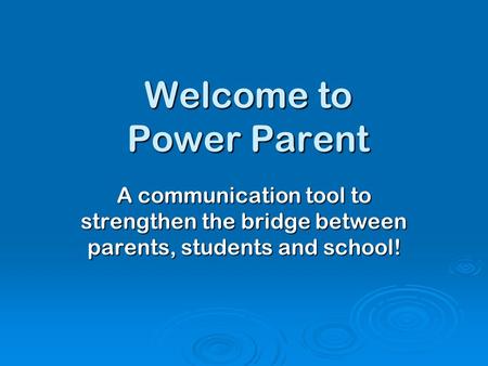 Welcome to Power Parent