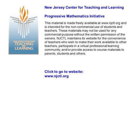 New Jersey Center for Teaching and Learning