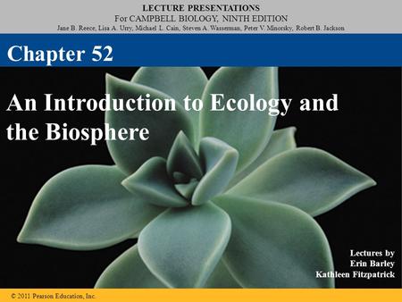 An Introduction to Ecology and the Biosphere