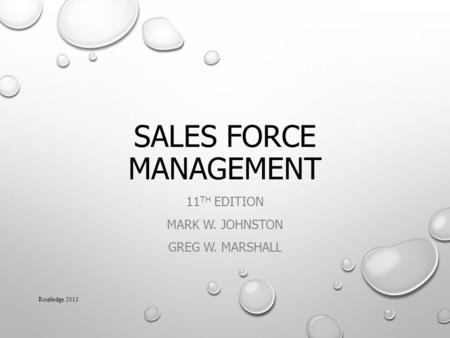 Sales Force Management