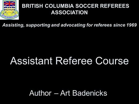 Assistant Referee Course