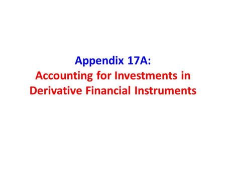 Understanding derivatives