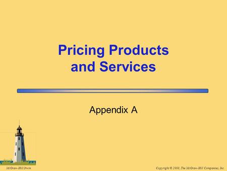 Pricing Products and Services