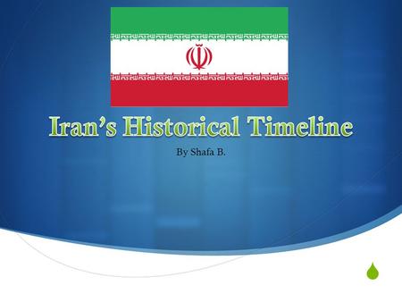  By Shafa B.. Early Iran (3000 BC-625 BC)  At the end of the second millennium BC, small groups of nomadic peoples speaking Indo-European languages.