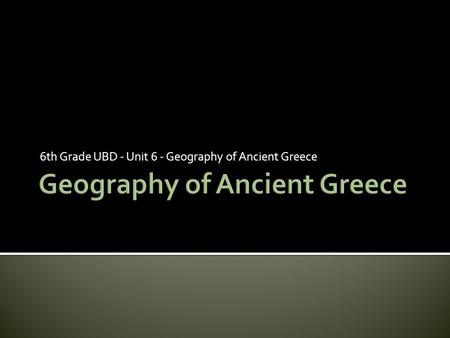 Geography of Ancient Greece