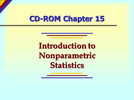 Introduction to Nonparametric Statistics