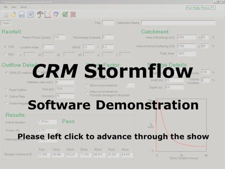 Software Demonstration Please left click to advance through the show