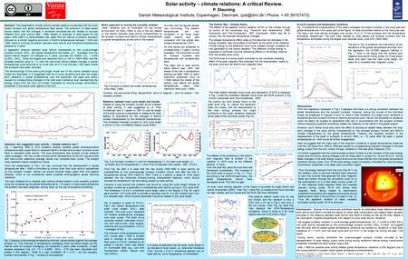 Solar activity – climate relations: A critical Review. P. Stauning Danish Meteorological Institute, Copenhagen, Denmark, / Phone: + 45 39157473)