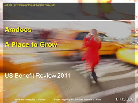 Amdocs A Place to Grow US Benefit Review 2011