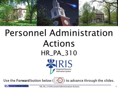 Personnel Administration Actions