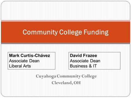 Community College Funding