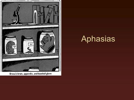 Aphasias.