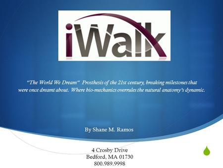  “The World We Dream” Prosthesis of the 21st century, breaking milestones that were once dreamt about. Where bio-mechanics overrules the natural anatomy’s.