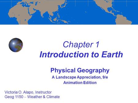 Chapter 1 Introduction to Earth