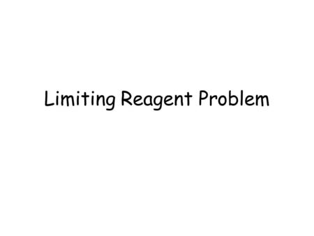 Limiting Reagent Problem. Calculate the mass of aluminum chloride that can be produced from 20.0 g of aluminum and 30.0 g of chlorine gas. Step 1: Write.