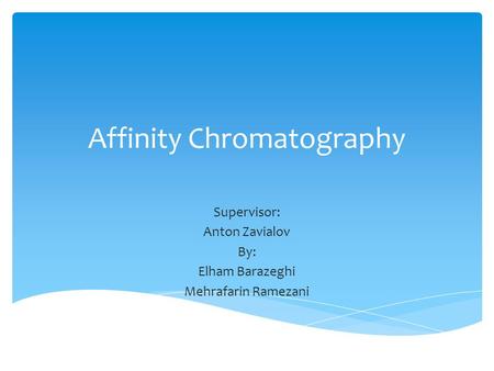 Affinity Chromatography