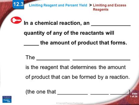 Limiting and Excess Reagents