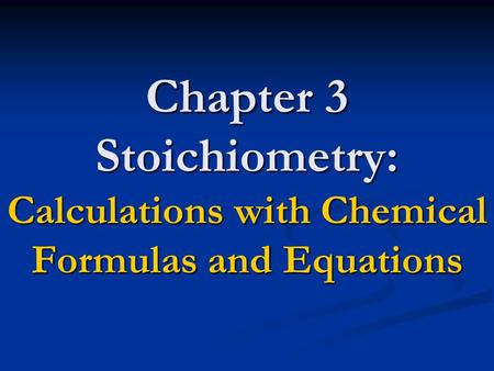 Law of Conservation of Mass