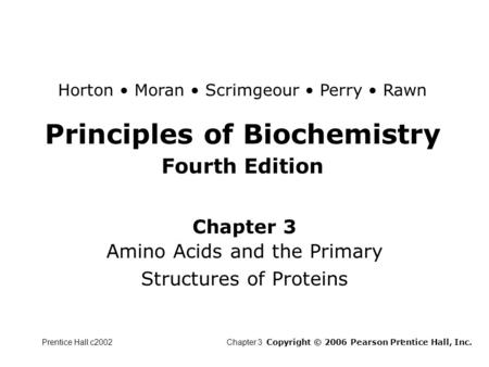 Principles of Biochemistry