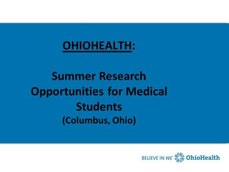 OhioHealth OhioHealth is a nationally regarded, not-for-profit, and mission-based family of hospitals and healthcare services across central Ohio. Our.