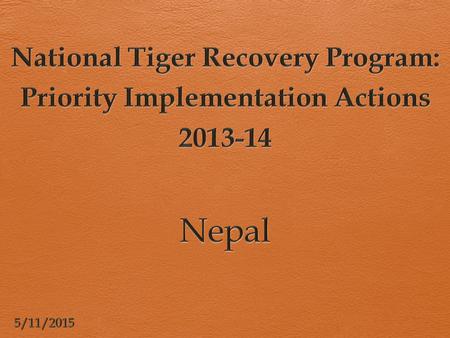 5/11/2015. Thimpu Agenda 1: Actively strengthen frontline staff… SNActivityTimeline (year) Budget (US$) SecuredGap 1.Recruit adequate frontline staff.