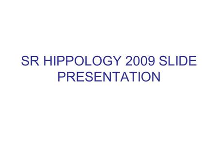 SR HIPPOLOGY 2009 SLIDE PRESENTATION. What gait is this horse doing? 1.