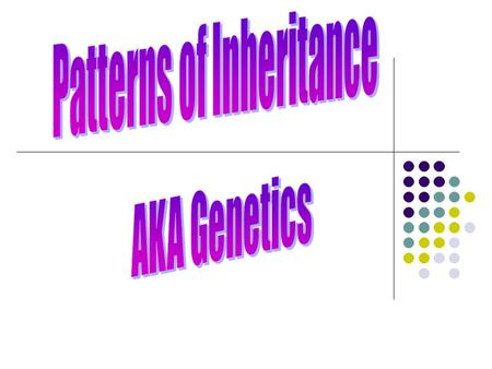 Patterns of Inheritance