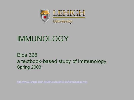 Orientation… Immunology can be studied at the level of molecules, cells, tissues & organs, organ systems & organisms. Can it be studied at the level of.