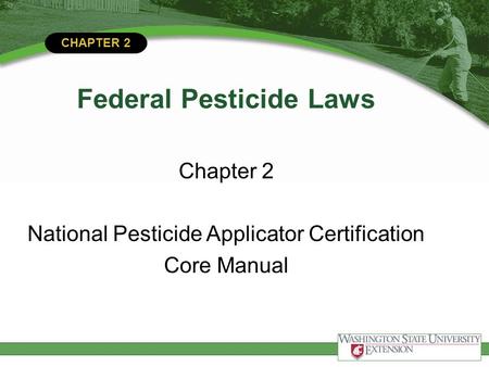 Federal Pesticide Laws