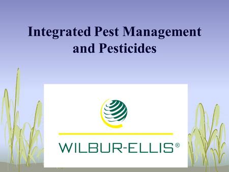 Integrated Pest Management and Pesticides