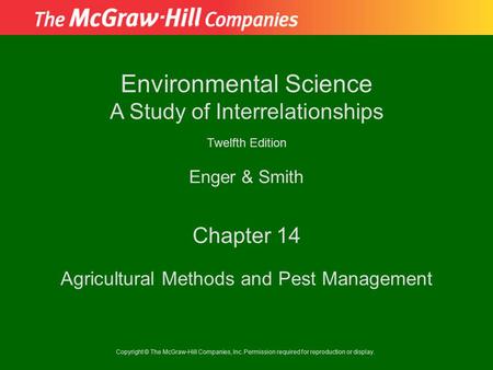 Agricultural Methods and Pest Management