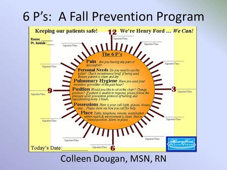 6 P’s: A Fall Prevention Program