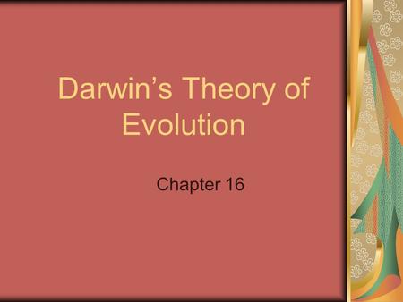 Darwin’s Theory of Evolution