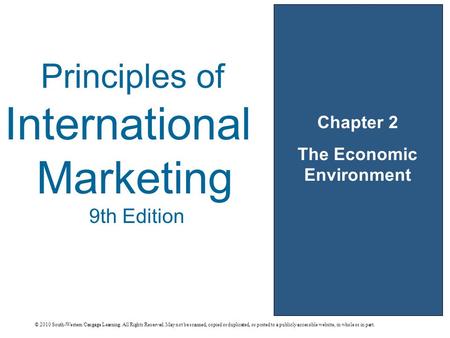 © 2010 South-Western/Cengage Learning. All Rights Reserved. May not be scanned, copied or duplicated, or posted to a publicly accessible website, in whole.