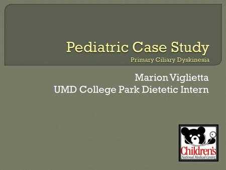 Marion Viglietta UMD College Park Dietetic Intern.