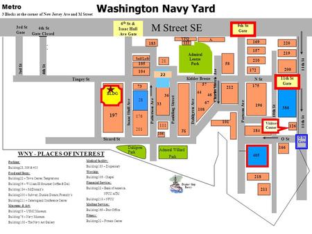 111 M Street SE 58 172 210 219 220 386 22 36 101 200 Tingey St Isaac Hull Ave 3rd St Sicard St Paulding Street Dahlgren Ave N St Charles Morris Ave Parsons.