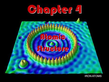 Chapter 4 Atomic Structure IRON ATOMS.